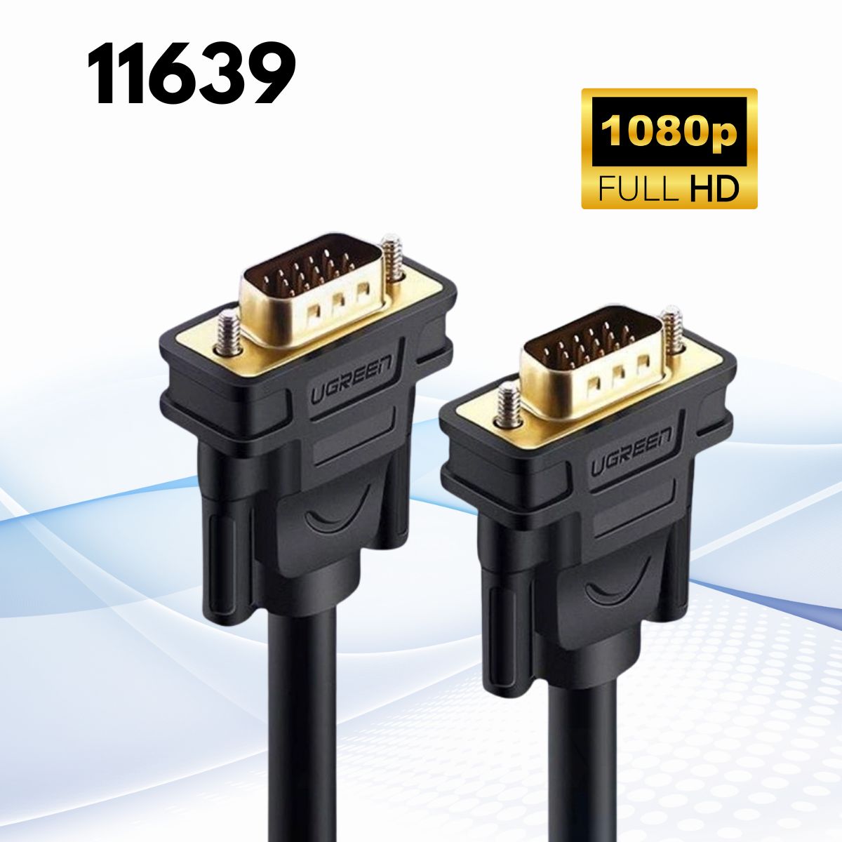 Cáp chuyển VGA to VGA Ugreen 11639 dài 25m, Hỗ trợ độ phân giải Full HD