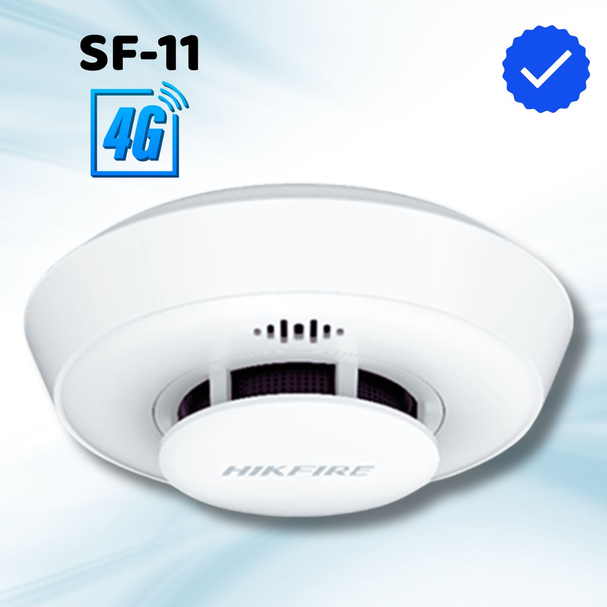 Đầu báo khói độc lập 4G Hikfire SF-11 SIM 4G, Phát hiện khói và nhiệt,  Báo động âm thanh (≥ 85dB@3m) và đèn báo