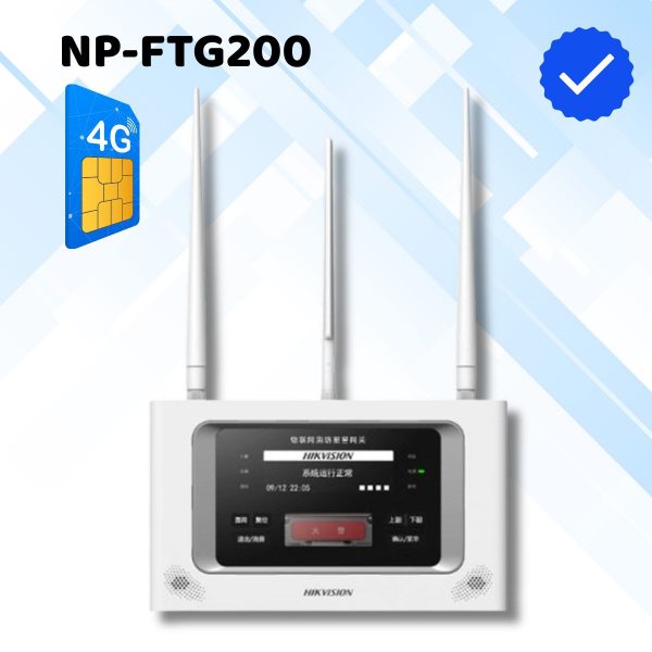 Trung tâm kết nối không dây Gateway LoRa Hikfire NP-FTG200 SIM 4G, Kết nối 128 thiết bị, Báo động âm thanh (≥ 75dB@3m)