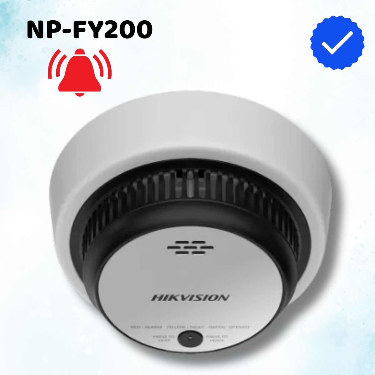 Đầu báo cháy Lora Hikfire NP-FY200 không dây, Phát hiện khói và nhiệt, Báo động âm thanh (≥ 85 dB@3m), pin 5 năm