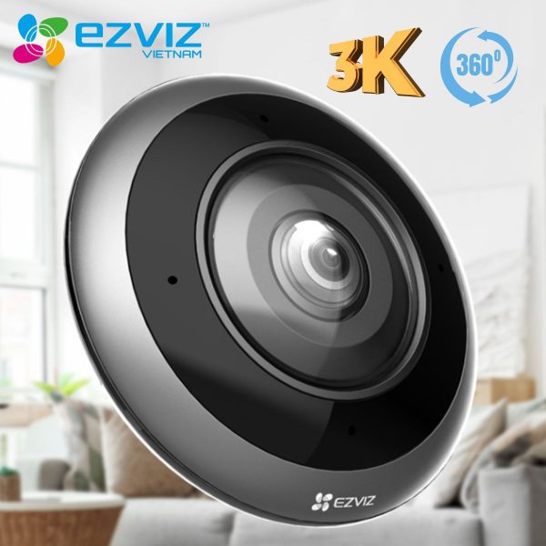 Camera Wifi mắt cá 360 độ Ezviz E4P 3K Công nghệ khử cong, Theo dõi tự động phóng to, Đàm thoại 2 chiều