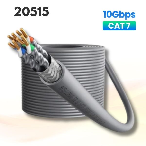 Cáp mạng Cat7 Ugreen 20515 NW125 băng thông 10GB 23AWG, dài 50M