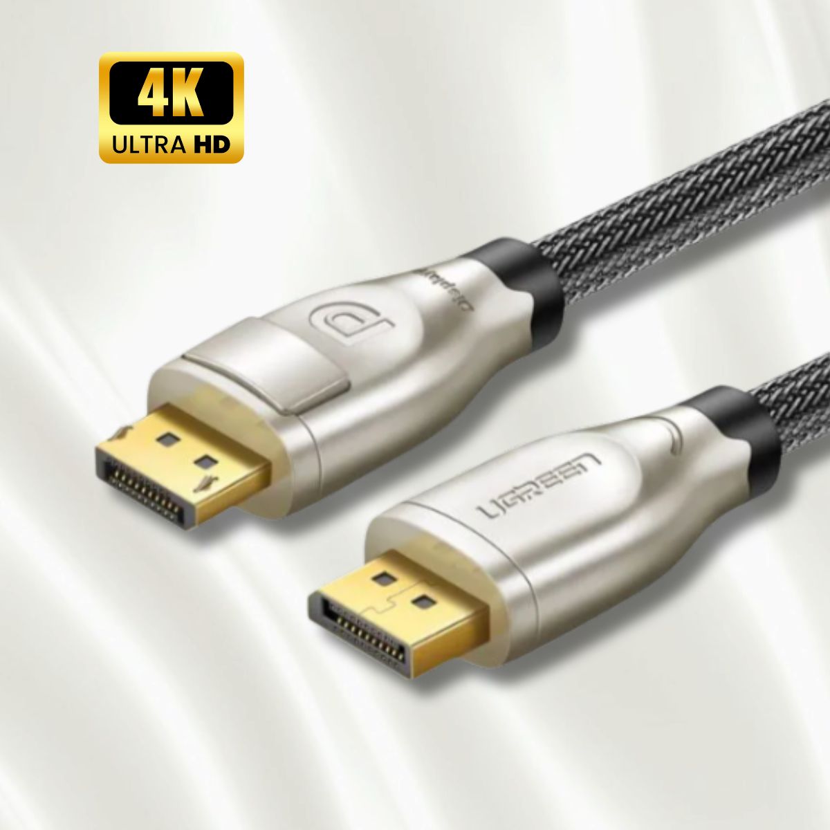 Cáp Displayport sang Displayport Ugreen 30121 dài 3m chuẩn 1.2, Hỗ trợ 4k*2K@60Hz 28AWG