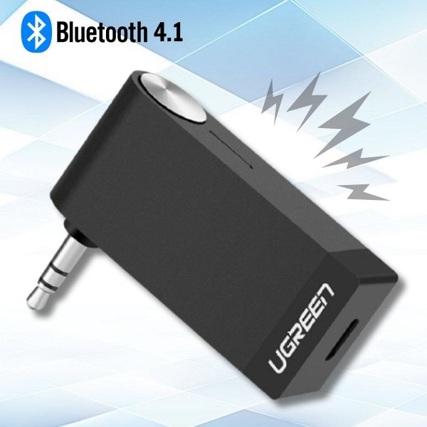 Bộ thu âm thanh có Micro Bluetooth 4.1 Ugreen 30348 3.7V / 120mA, Đền báo sạc hết pin và đầy