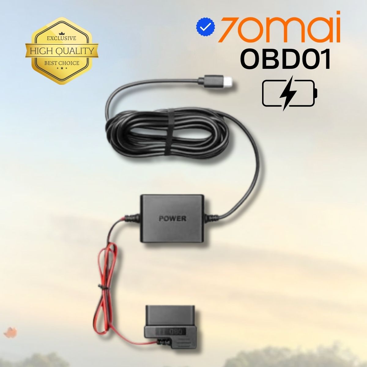 Bộ Hardwire Kit 70mai OBD01 cho camera hành trình 70mai A810, A510, M310, M500, Omni X200..  Bảo vệ 5 lớp an toàn cho pin