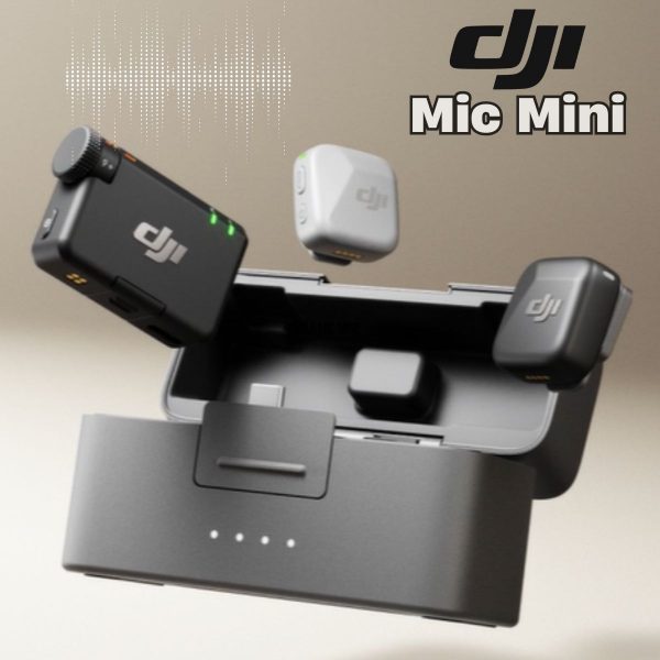 DJI Mic Mini ( 2Tx + 1Rx + charging case ) mic không dây pin 48h kèm hộp đựng sạc nhanh, Hỗ trợ ghi âm Mono và Stereo, Khử ồn