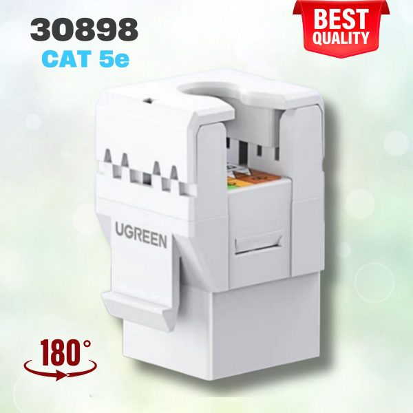 Nhân ổ cắm mạng Cat5e Ugreen 30898 UTP Modular Connector (180 độ), Hỗ trợ 100Mbps