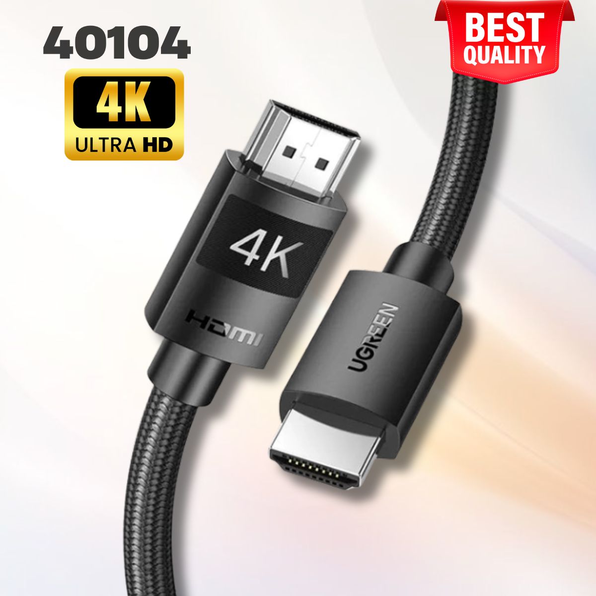 Cáp HDMI 1.4 dài 10M Ugreen 40104 Độ phân giải 4K@30Hz, Băng thông 10.2Gbps