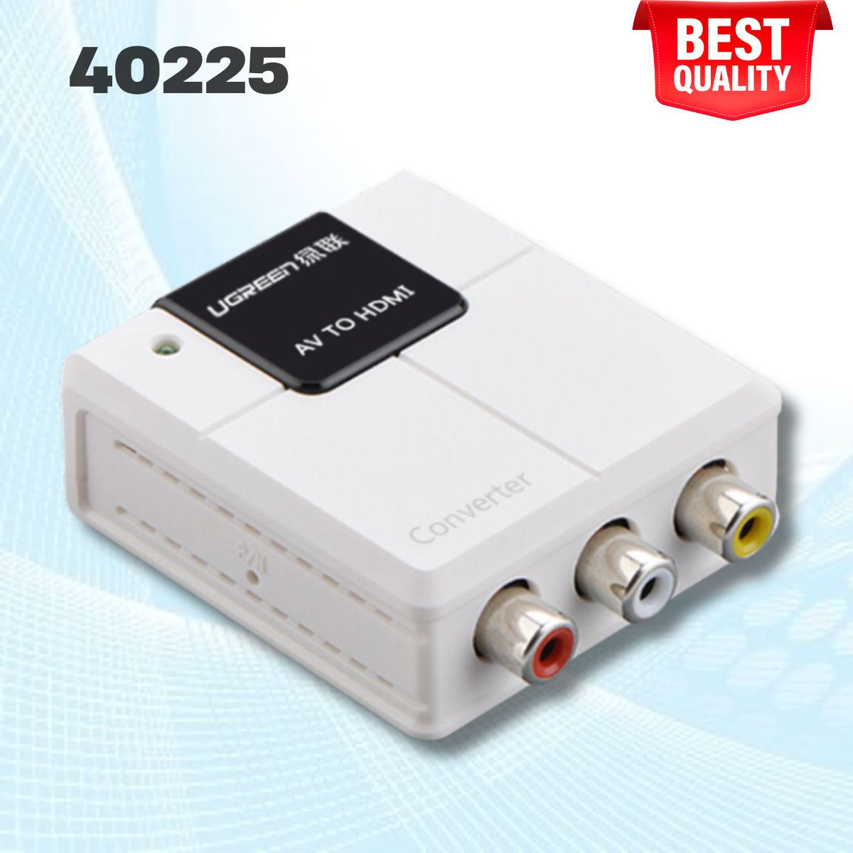 Bộ chuyển đổi tín hiệu AV sang HDMI Ugreen 40225 màu trắng, Hỗ trợ độ phân giải 1080p hoặc 720p