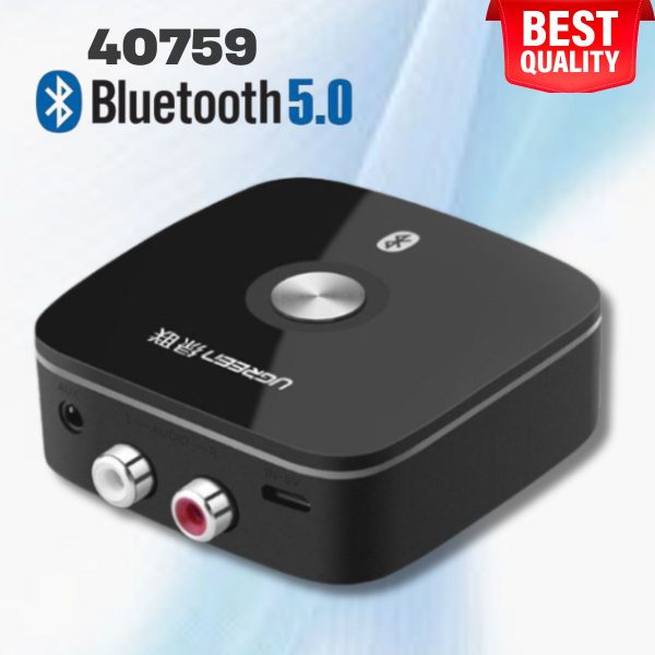 Bộ nhận Bluetooth 5.0 cho Loa, Amply Ugreen 40759, Hỗ trợ  AVRCP/A2DP/HFP/HSP, Phạm vi 10m
