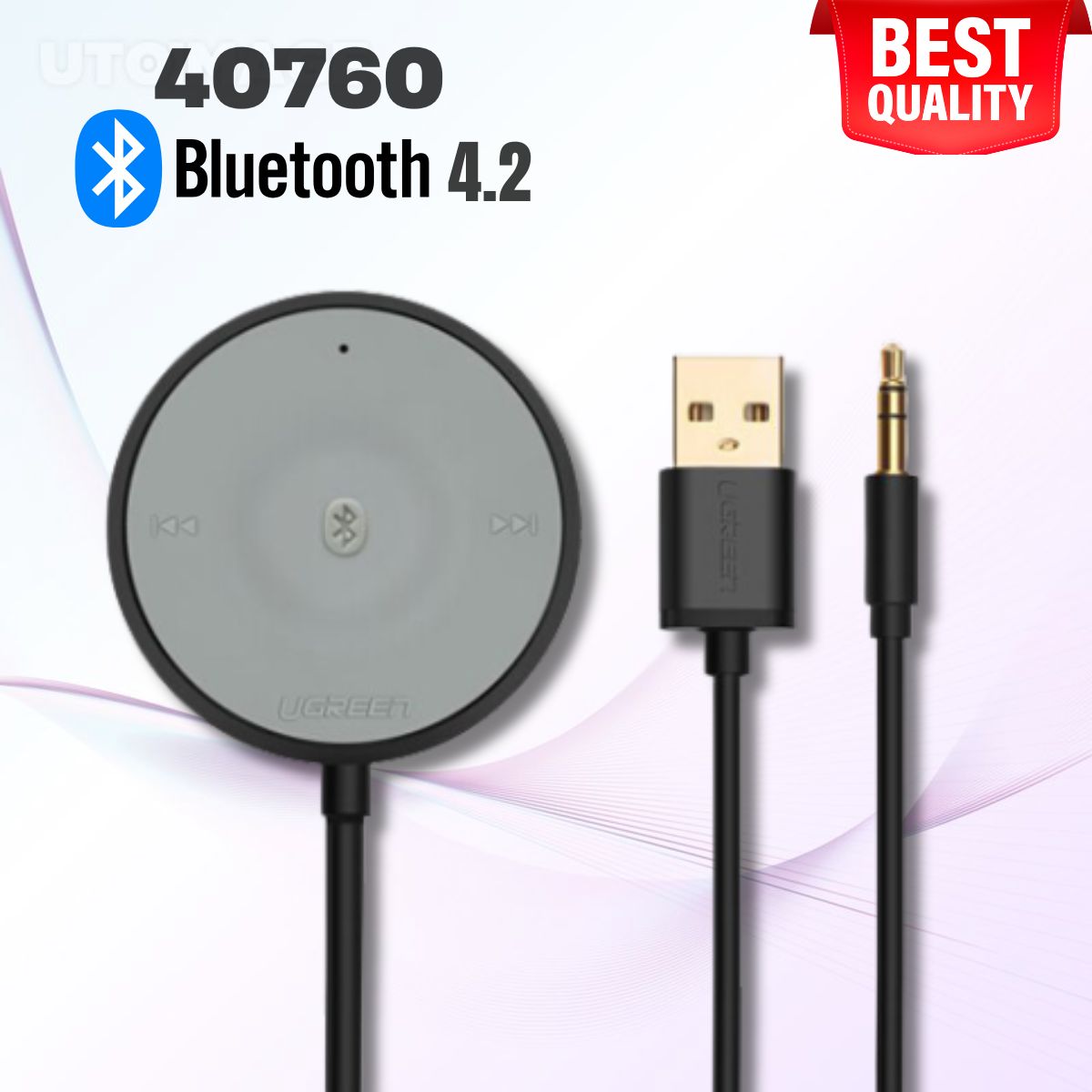 Bộ chuyển đổi âm thanh Bluetooth 4.2 Ugreen 40760 CM125, Hỗ trợ hỗ trợ APTX, Kết nối 10m