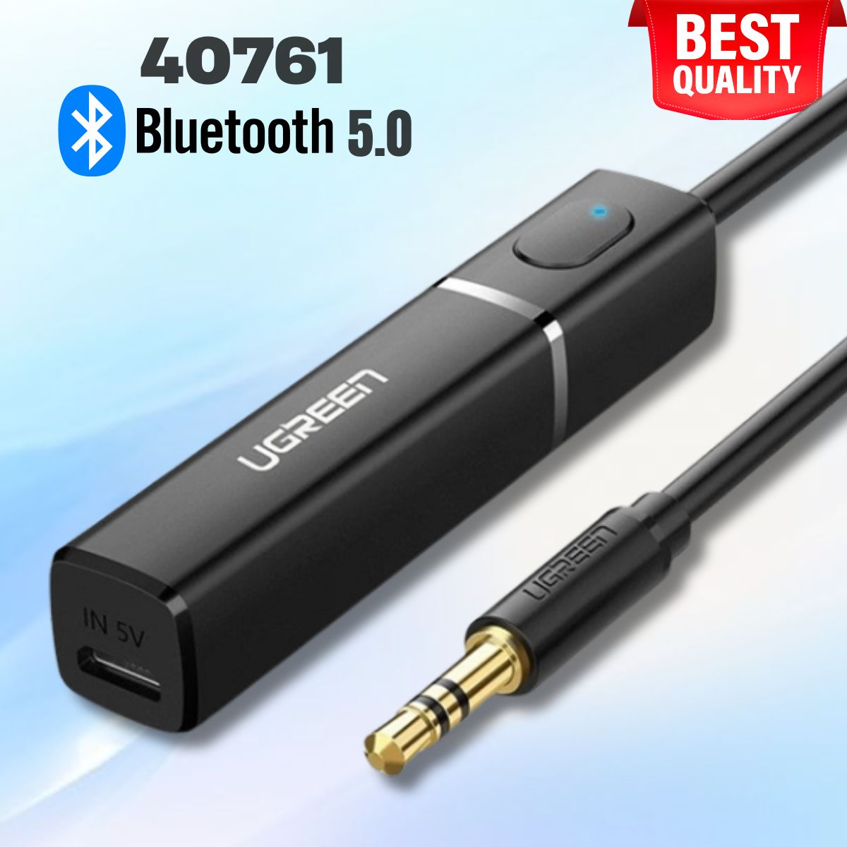 Bộ phát Bluetooth 5.0 âm thanh cổng 3.5mm Ugreen 40761, Kết nối được 2 thiết bị cùng lúc, Hỗ trợ 2.402GHz – 2.480GHz