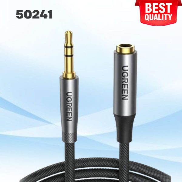 Cáp nối dài âm thanh AUX 3.5mm 2M Ugreen 50241 bọc Nylon cao cấp
