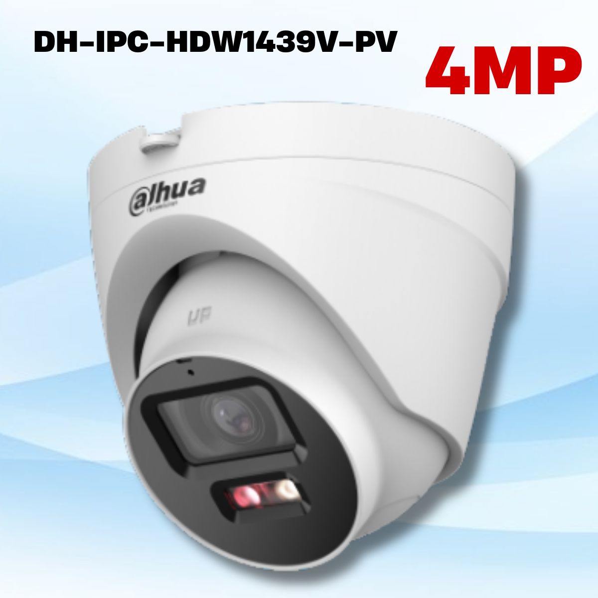 Dahua DH-IPC-HDW1439V-PV 4MP Phát hiện con người, Đàm thoại 2 chiều, Hỗ trợ 12 VDC/PoE