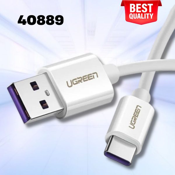 Dây sạc nhanh USB Type C 5A Super Charger Ugreen 40889 dài 2m, Bọc thiết, vỏ nhựa TPE