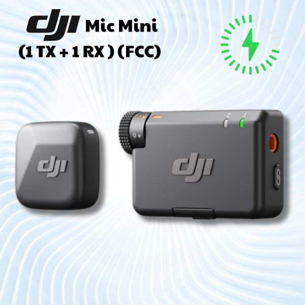 DJI Mic Mini (1 TX + 1 RX ) (FCC) micro không dây, Cản gió cản ồn 2 chế độ, Sạc nhanh, Hoạt động 48 giờ với case