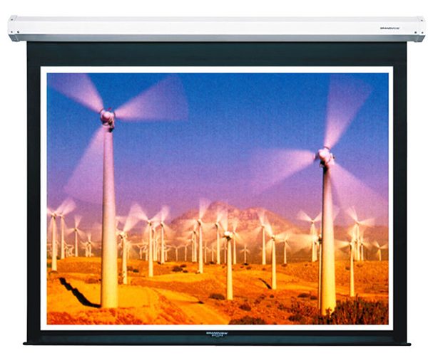 Màn chiếu điện 100 inch APOLLO, DALITE có Remote, màn lớn không bị nối, tỷ lệ 1:1