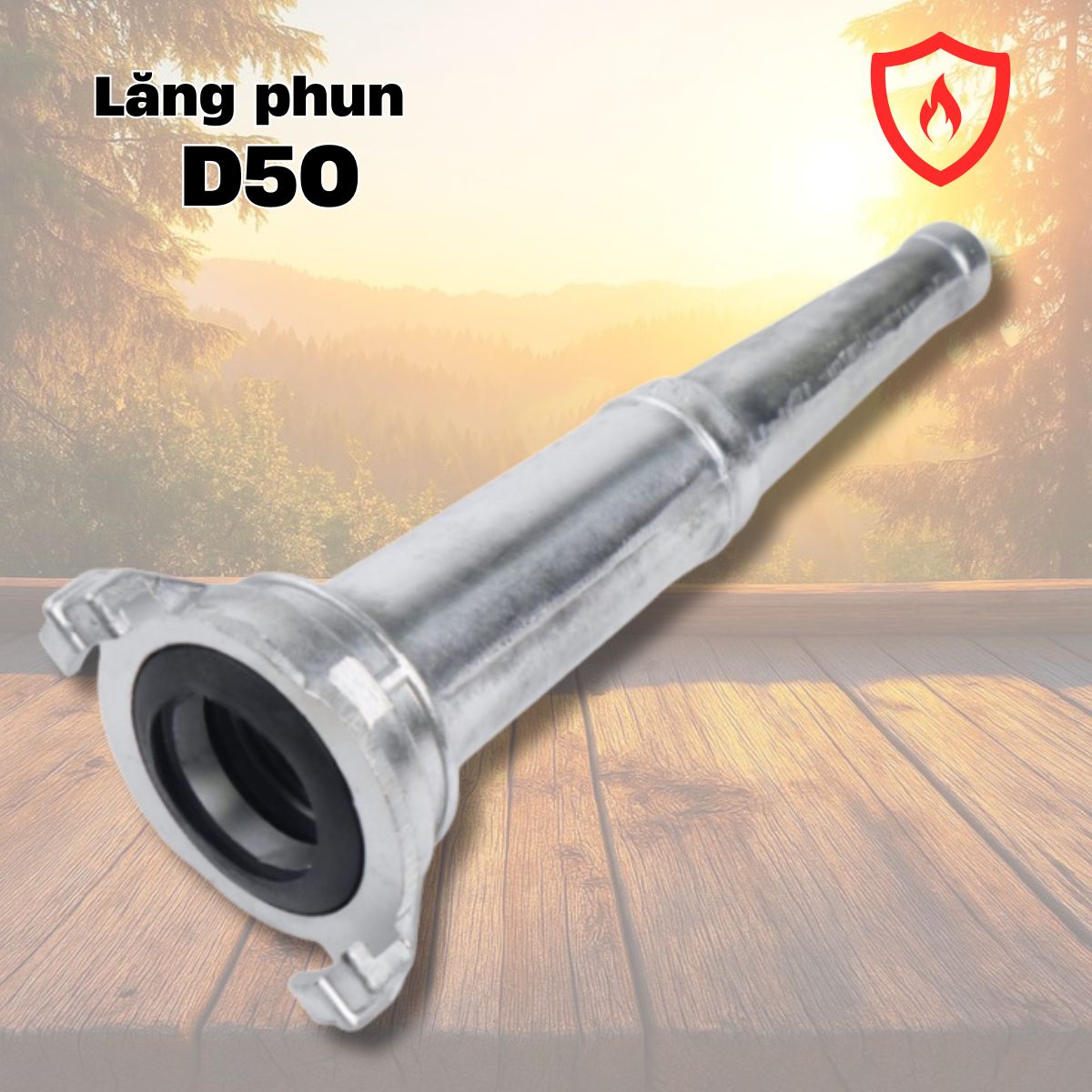 Lăng phun chữa cháy D50, Hợp kim nhôm cao cấp, Có kiểm định