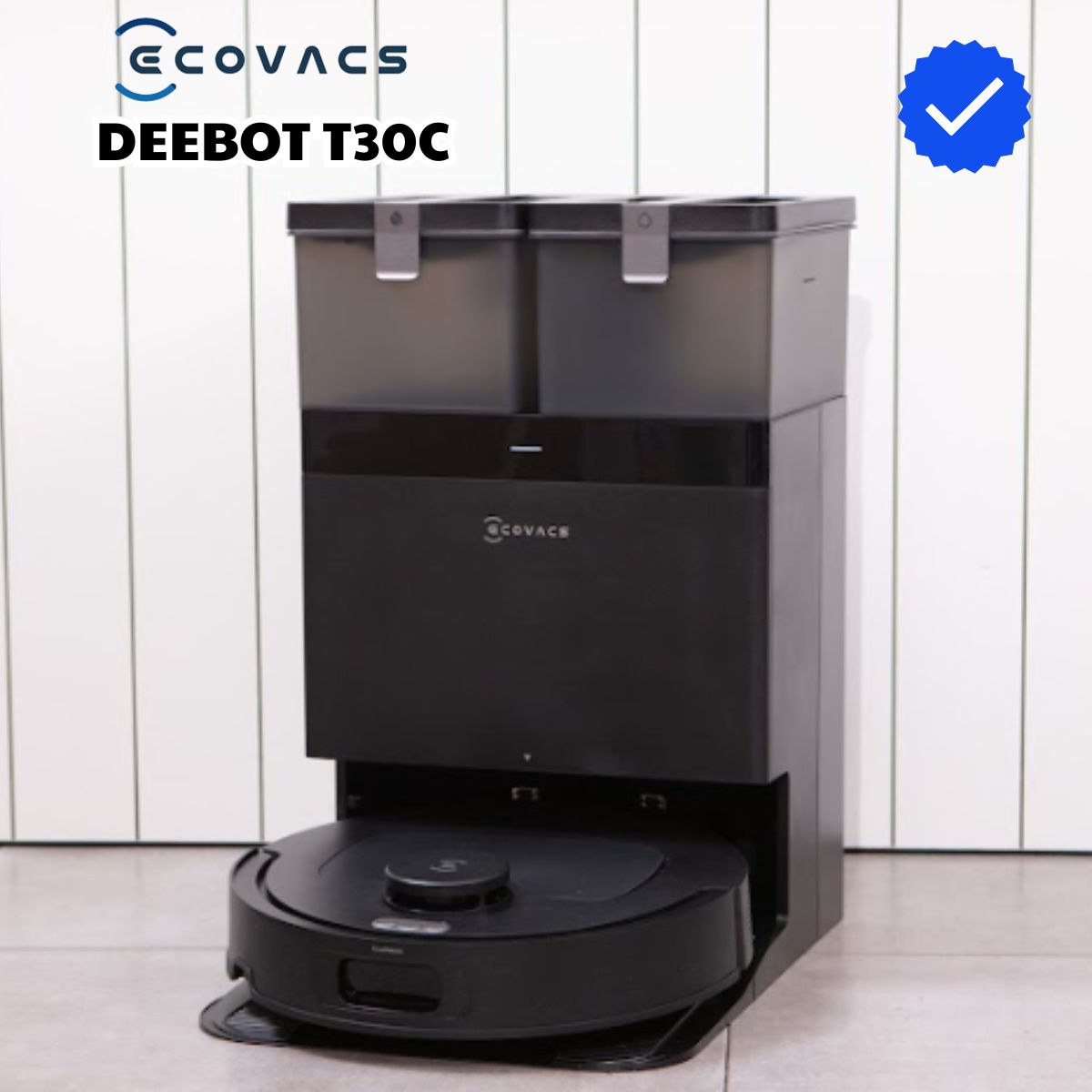 Robot hút bụi lau nhà Ecovacs T30C Lực hút 20.000Pa, Hoạt động tốt trên mọi bề mặt