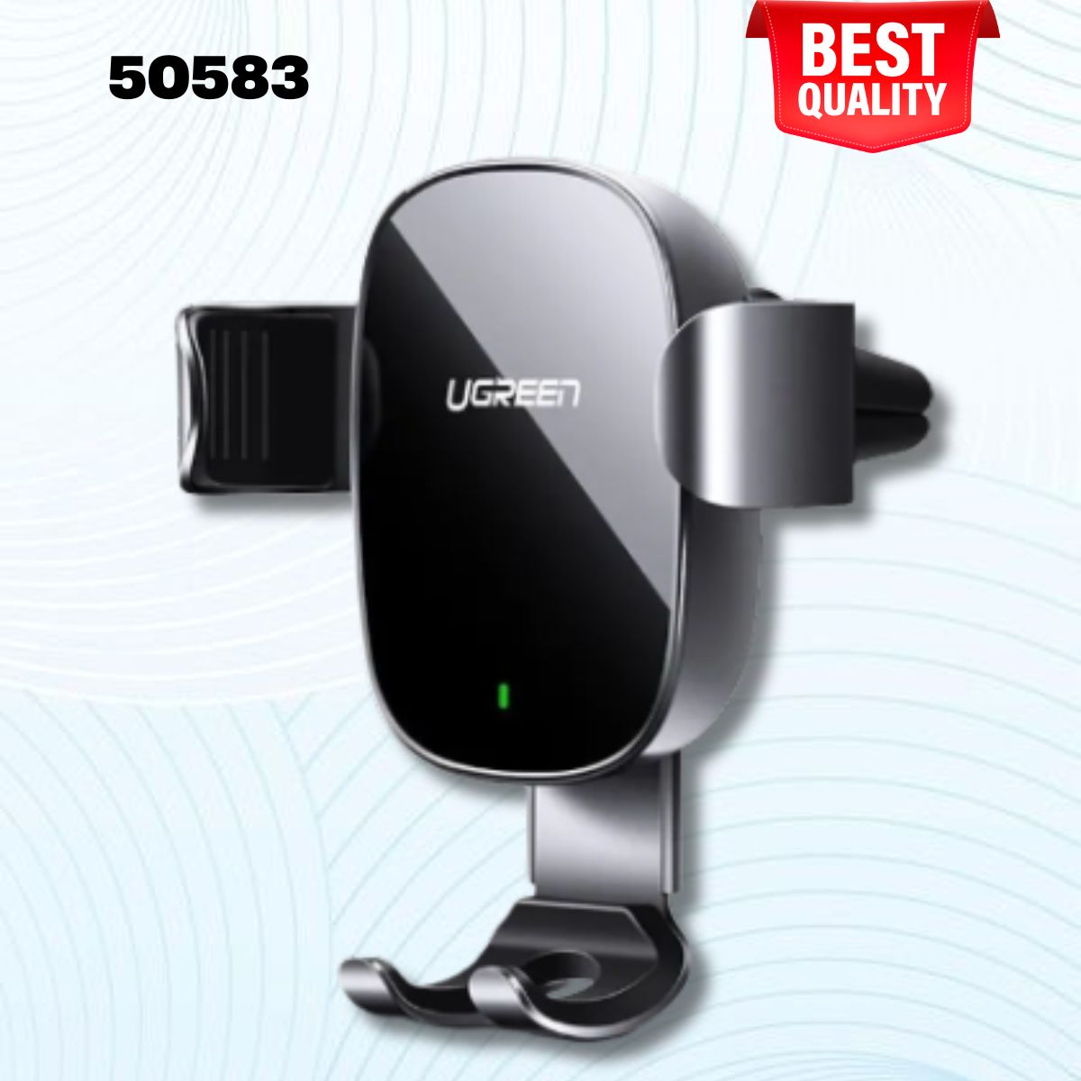 Ugreen 50583 10W màu Đen Sạc điện thoại không dây trên xe hơi CD157