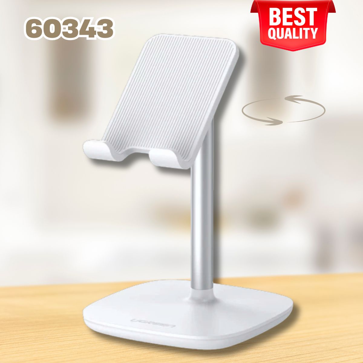 Giá đỡ điện thoại để bàn Ugreen 60343 Chân hợp kim, Màu trắng