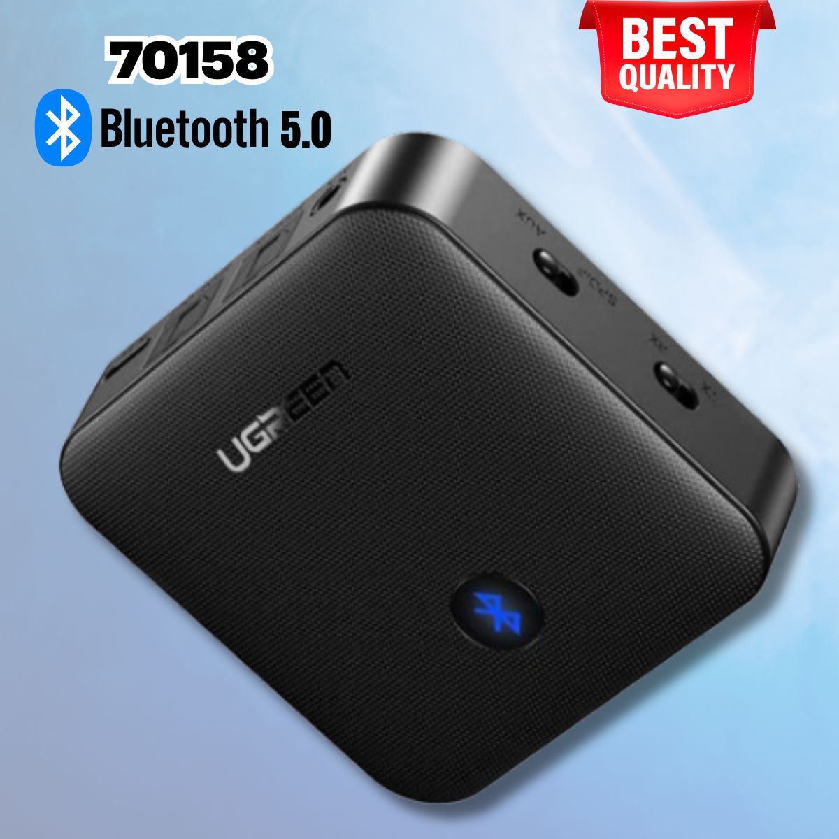 Bộ nhận và phát Bluetooth 5.0 Ugreen 70158 Hỗ trợ SPDIF Optical và APTX, Kết nối lên đên 10m