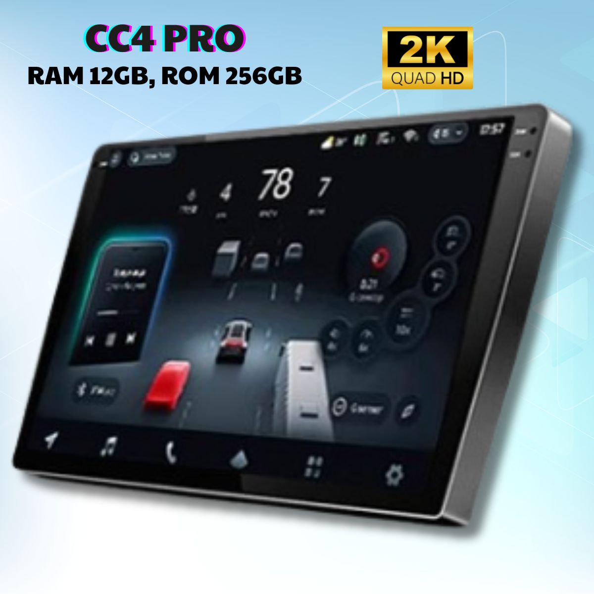 TEYES CC4 PRO RAM 12GB, ROM 256GB Màn hình QLED 2K, Âm thanh DTS & ADAS kép, Chống ồn hiệu quả