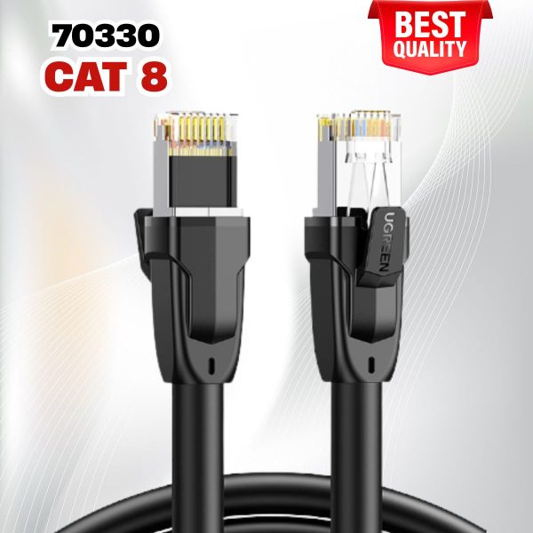 Cáp mạng Cat 8 Ugreen 70330 đúc sẵn 2 đầu S/FTP dài 3m, Băng thông 2000MHz, Lõi đồng nguyên chất