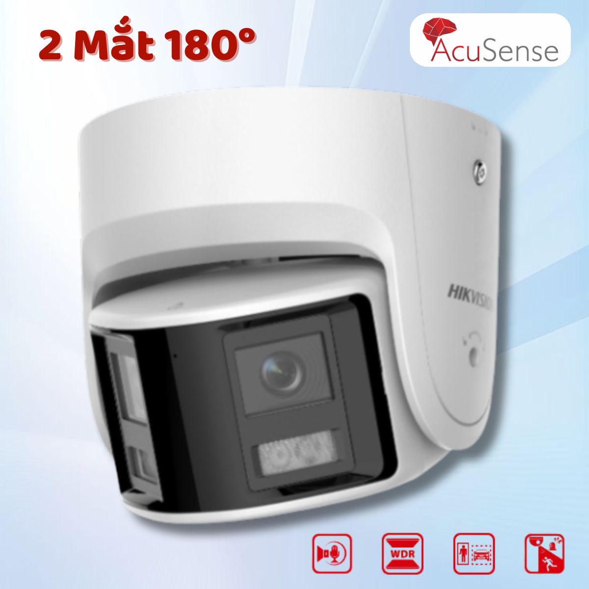 Camera 2 mắt 180 độ Hikvision DS-2CD2346G2P-ISU/SL 4MP AcuSense, Đàm thoại 2 chiều, Chống báo động giả
