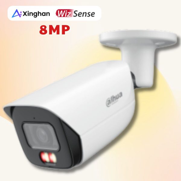 Camera WizSense Dahua DH-IPC-HFW3649E-AS-IL 4K 8MP, Phân biệt người & xe, Đèn trợ sáng + IR 30m, Chuẩn IP67