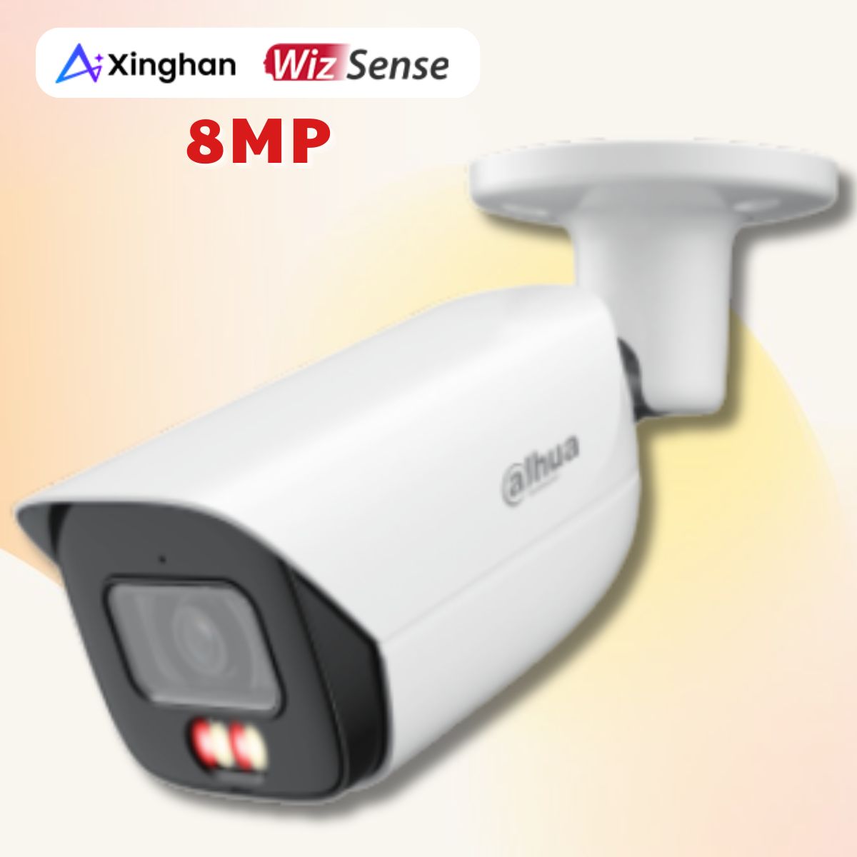Camera WizSense Dahua DH-IPC-HFW3649E-AS-IL 4K 8MP, Phân biệt người & xe, Đèn trợ sáng + IR 30m, Chuẩn IP67