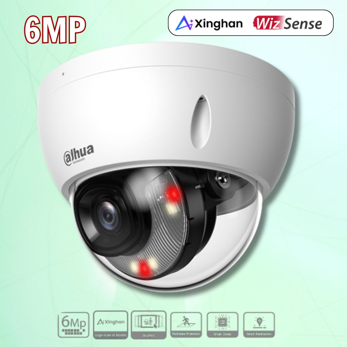 Camera Dahua DH-IPC-HDBW3649EP-AS-IL 6MP Nhận diện người và phương tiện, Hỗ trợ SMD 4.0 & AI SSA