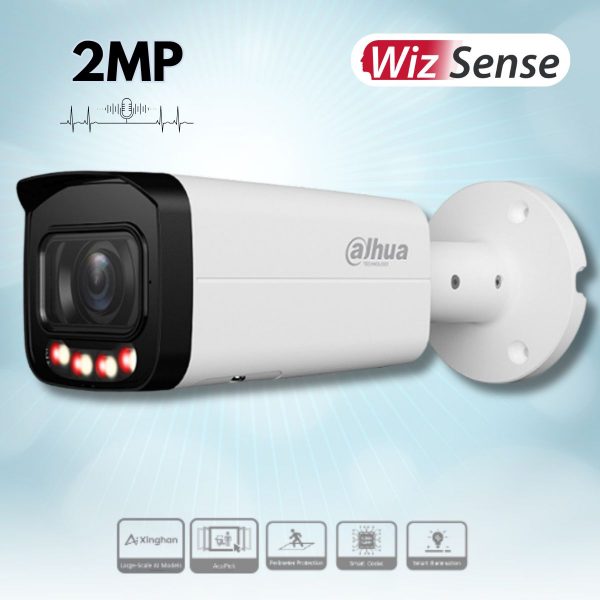Camera Dahua DH-IPC-HFW3249TP-ZAS-IL Ống kính Varifocal 2.7 - 13.5 mm, Hỗ trợ Mic, 12VDC, PoE