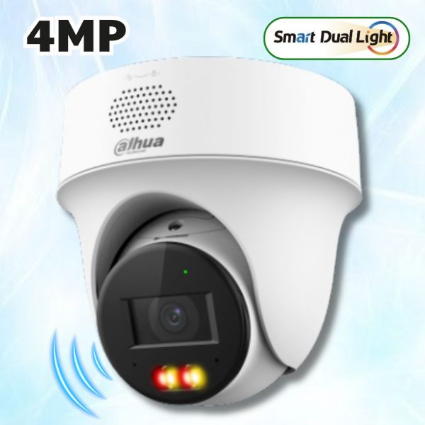 Camera Dahua DH-IPC-PT1439H-PV 4MP, PT, Đèn IR & Warm Light 30m, Phát hiện người/xe/,  âm thanh bất thường, Chuẩn IP66