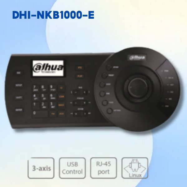 Bàn điều khiển Camera PTZ Dahua DHI-NKB1000-E Tích hợp màn hình, Tương thích DVR/NVR/Speed Dome, Kết Nối RS485, RS422, USB, RS232 & Network