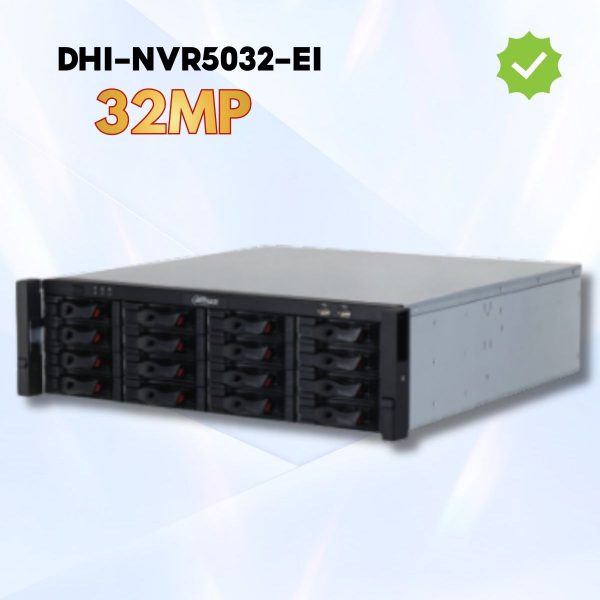 Đầu ghi IP 32 kênh Dahua DHI-NVR5032-EI, 16 khay ổ cứng 320TB, Phát hiện/Nhận diện khuôn mặt, Hỗ trợ RAID 0/1/5/6/10