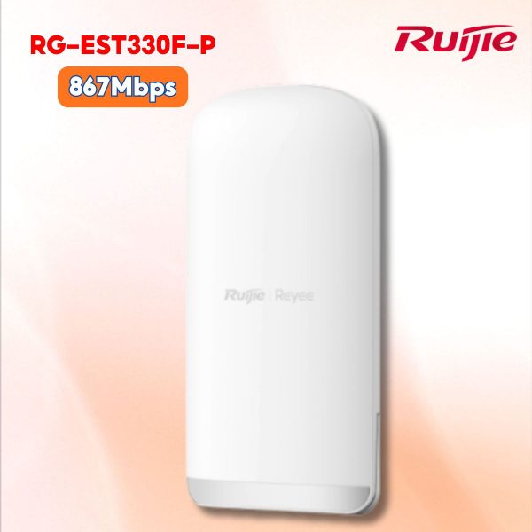Bộ thu phát sóng wifi 3km Ruijie RG-EST330F-P  Tốc độ 867Mbps, 2 Cổng PoE Out