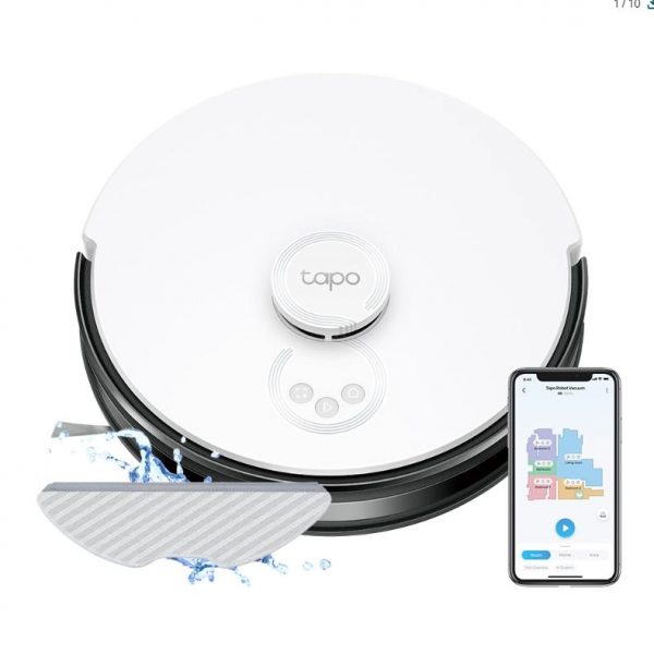 Robot hút bụi lau nhà 2-Trong-1 Tapo RV30C Mop Lực hút 4200Pa, Điều hướng LiDAR & Gyro, Pin 3 Giờ liên tụ,Tự động sạc & Làm tiếp vị trí cũ