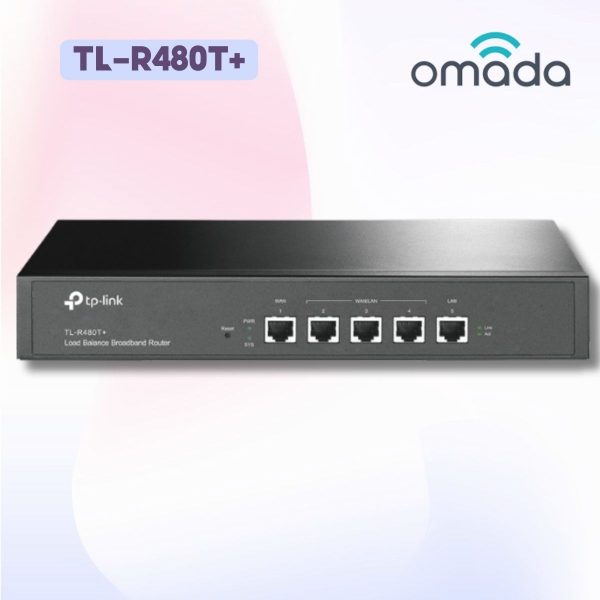 Router Băng Thông Rộng Cân Bằng Tải  Tp-Link Omada TL-R480T+ Hỗ Trợ 4 Cổng WAN, 30.000 Phiên Đồng Thời, Hỗ Trợ IPTV, IPv6, VLAN