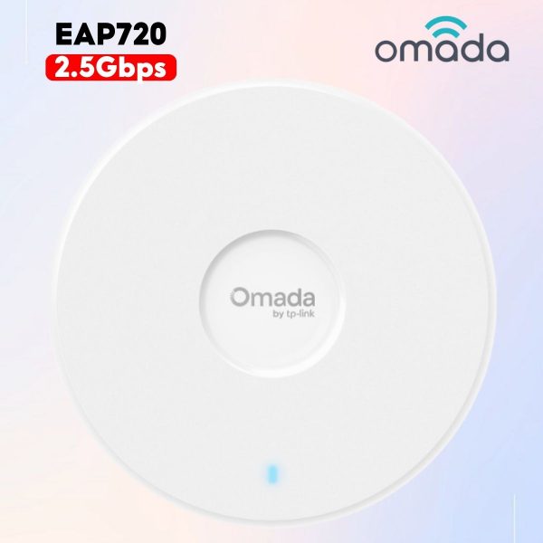 Thiết bị phát sóng wifi Omada TP-Link EAP720 Gắn trần Wi-Fi 7 Băng tần kép BE5000, Cổng LAN 2.5Gbps, Chuẩn PoE+