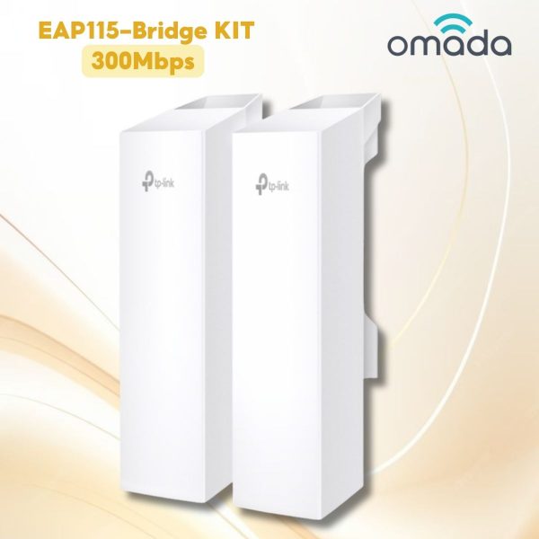 Bộ Thu Phát Không Dây Omada EAP115-Bridge KIT Khoảng Cách 5Km, Tốc Độ 300Mbps, Băng Tần 5GHz