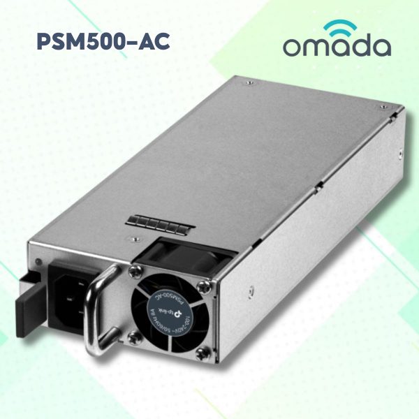 Bộ nguồn Switch PoE 500W TP-Link PSM500-AC - Dùng cho SG6428XHP, Vỏ thép chống nhiễu, Đầu vào 53.5 VDC