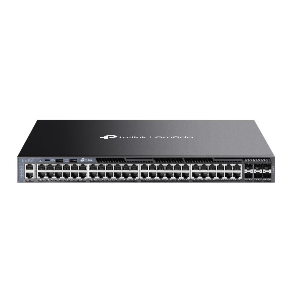 Switch Managed L3 Tp-Link Omada 48 Cổng Gigabit Omada SG6654X Công suất 216 Gbps, Hỗ trợ định tuyến ERPS & VRRP