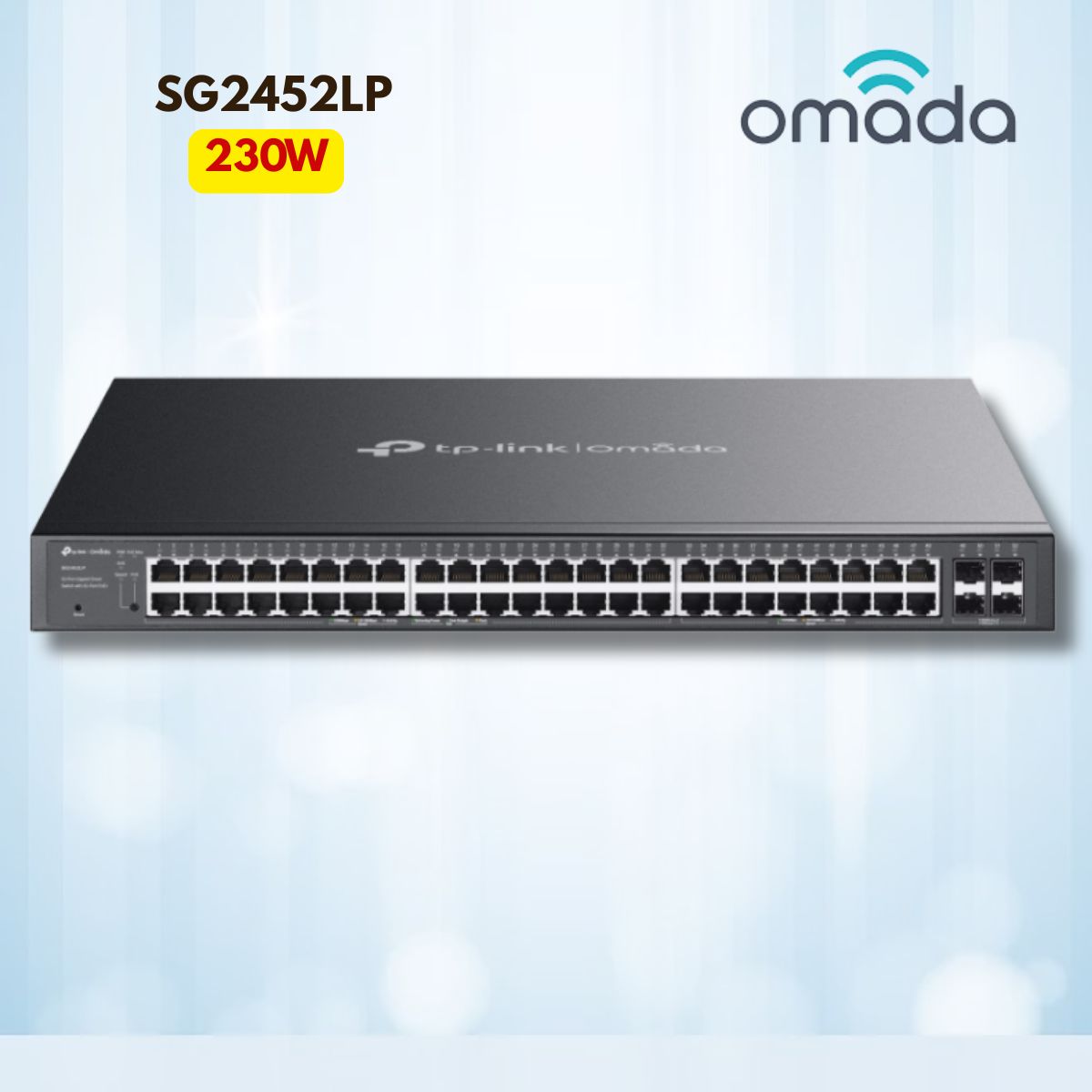 Switch Smart Managed 52 Cổng Gigabit Omada SG2452LP - 32 Cổng PoE+, 16 Cổng Data, 4 Khe SFP, 230W, Quản lý cloud Omada