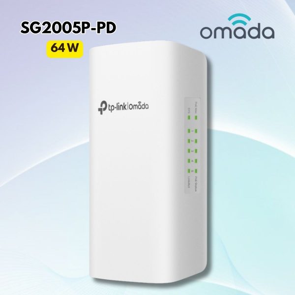 Bộ mở rộng PoE ngoài trời TP-Link SG2005P-PD 1 Cổng PoE++ In, 4 Cổng PoE+ Out, IP55, Quản lý Cloud Omada