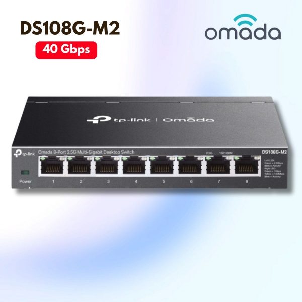 Switch 8 Cổng 2.5G TP-Link DS108G-M2 Giải pháp tối ưu cho WiFi 6 & NAS, Tốc độ chuyển mạch 40 Gbps