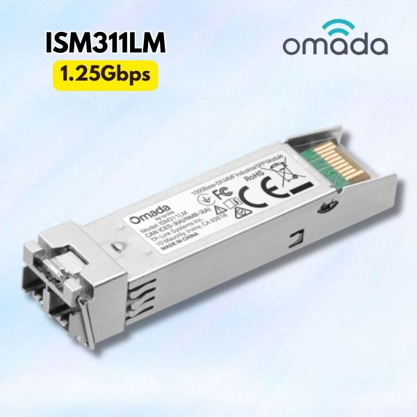 Module Quang SFP Công nghiệp Omada ISM311LM, Truyền xa 550m, Chuẩn LC, MMF 1000Base-SX