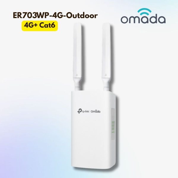 Router WiFi 6Outdoor/Indoor Tp-Link Omada ER703WP-4G-Outdoor AX3000, Chuẩn IP55, VPN WireGuard, Hỗ Trợ PoE In/Out