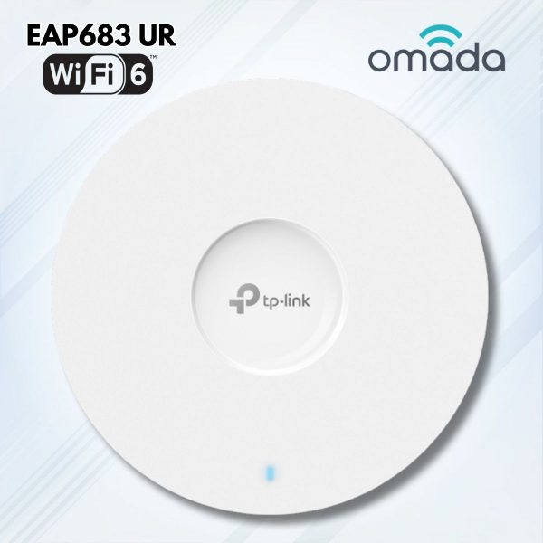 Access Point Wi-Fi 6 gắn trần Omada EAP683 UR AX6000, Tốc độ 4804 Mbps (5GHz), Ăng-ten 4x4, Hỗ trợ PoE+ & Mesh