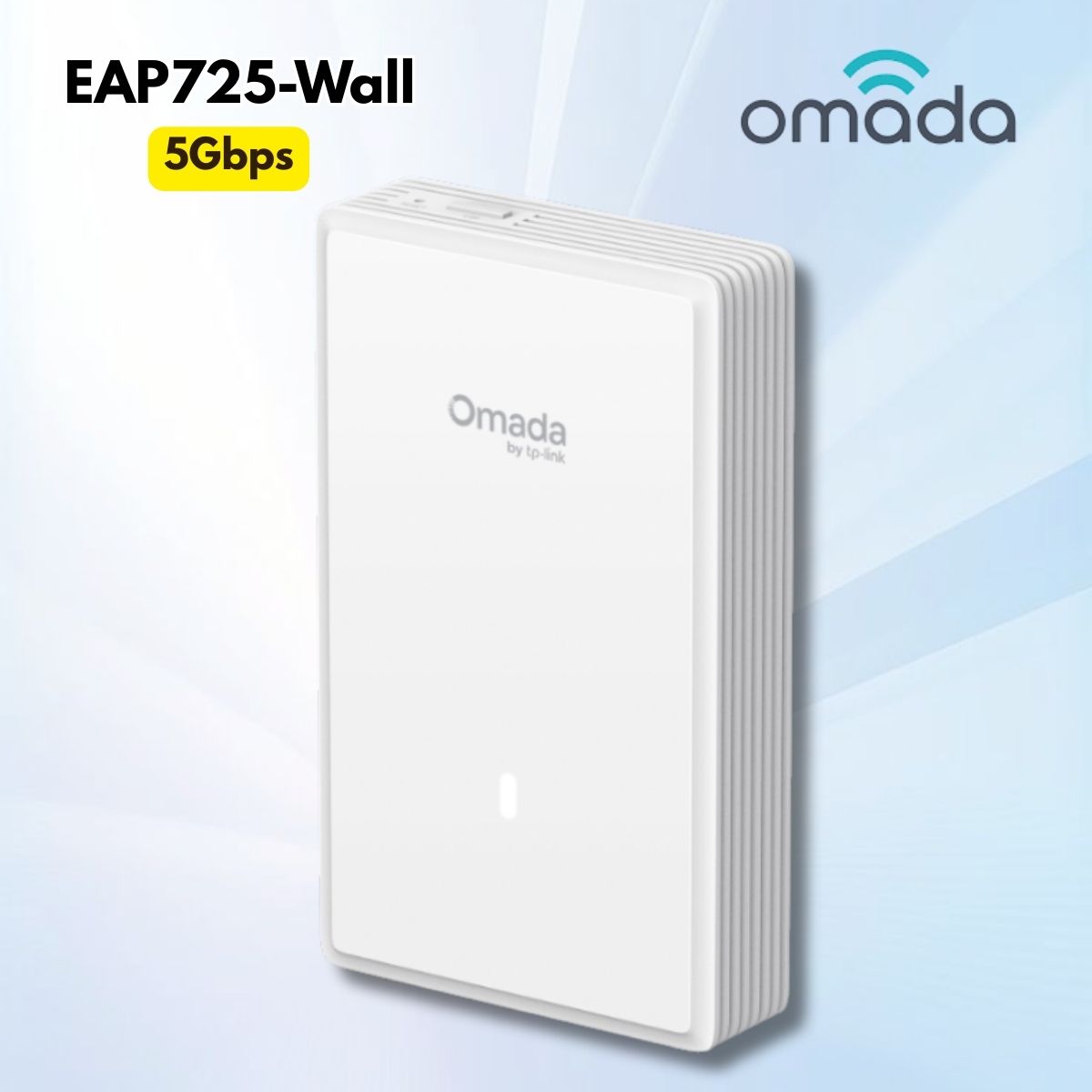 Điểm truy cập Wi-Fi 7 gắn tường Omada EAP725-Wall BE5000 Cổng 2.5G, Tốc độ 5Gbps, Phủ sóng 70m²,  Hỗ trợ PoE Out